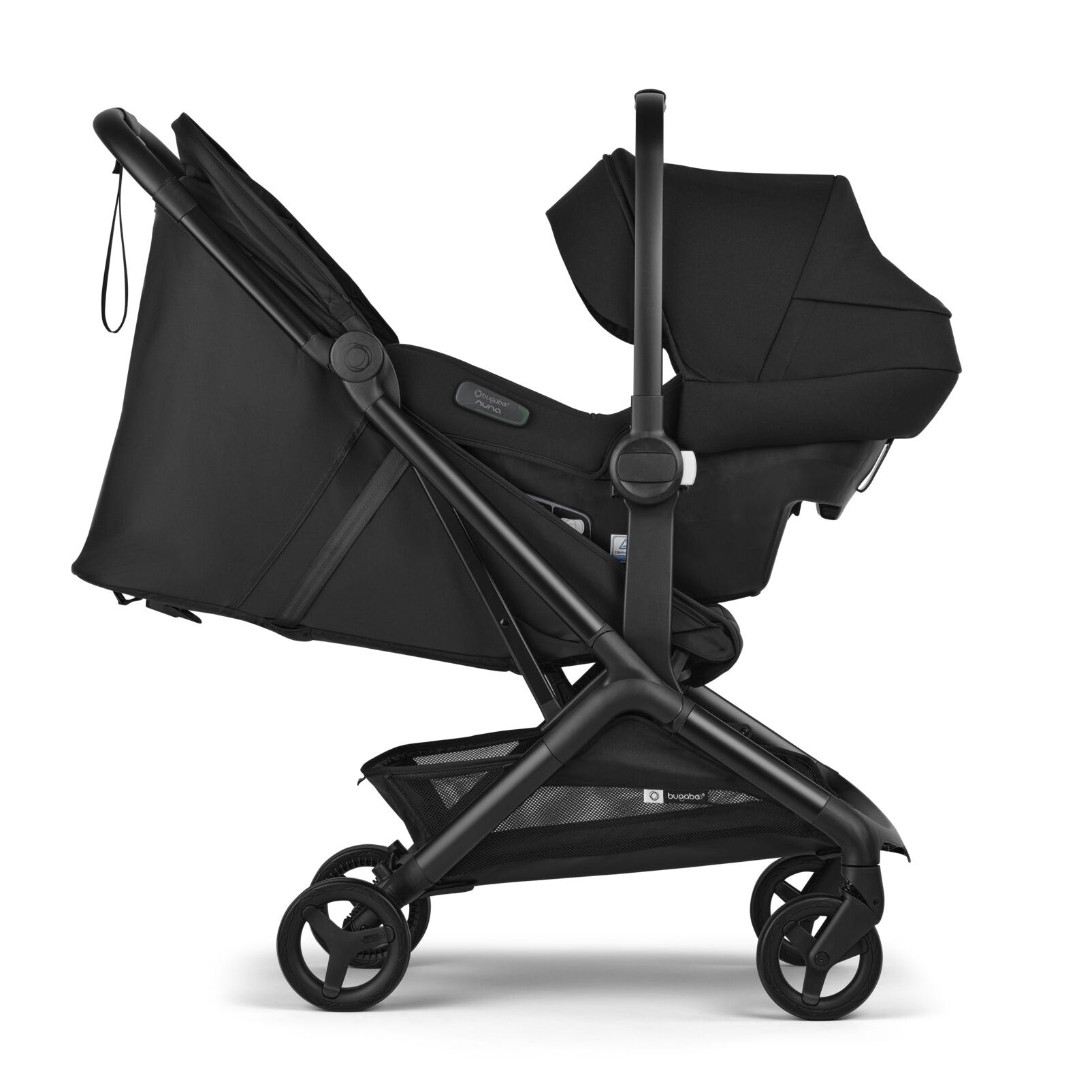 Bugaboo Butterfly 2 + Turtle Air Shield Travel System Bundle - Black / Forest Green / Forest Green / Black