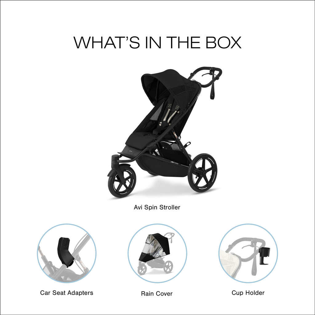 Cybex Avi Spin Jogging Stroller - Moon Black