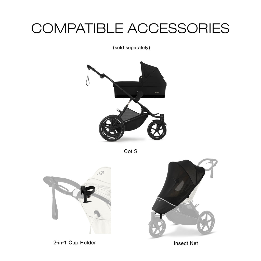 Cybex Avi Spin Jogging Stroller - Moon Black