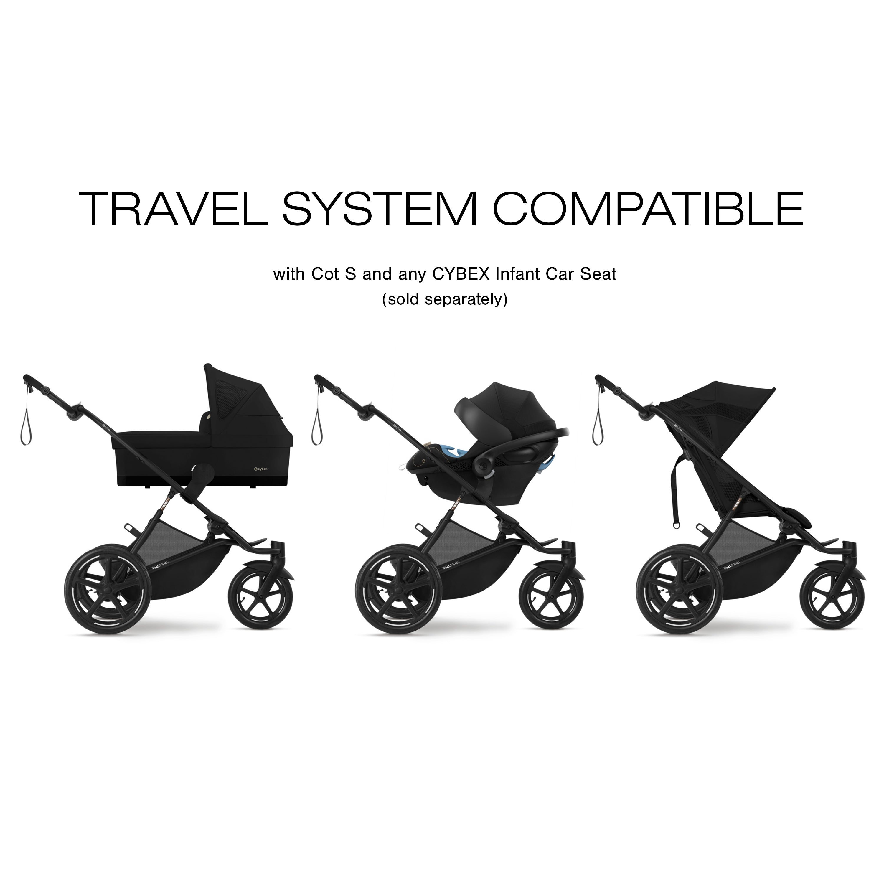 Cybex Avi Spin Jogging Stroller - Moon Black