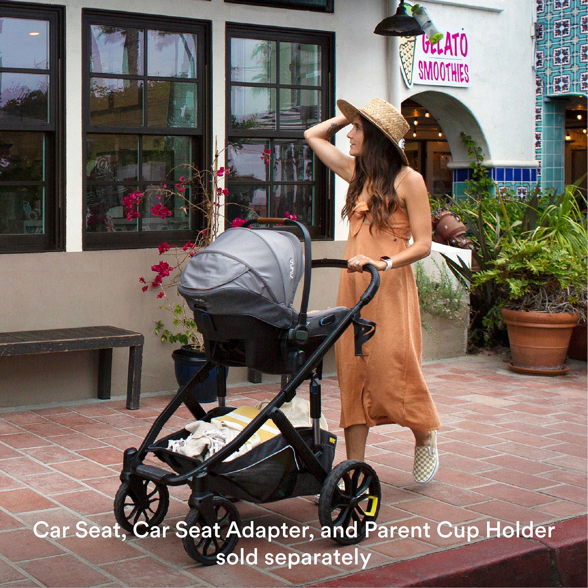 Veer Switch&Roll Luxe Single-to-Double Stroller Bundle with Leather Kit - Green Jasper