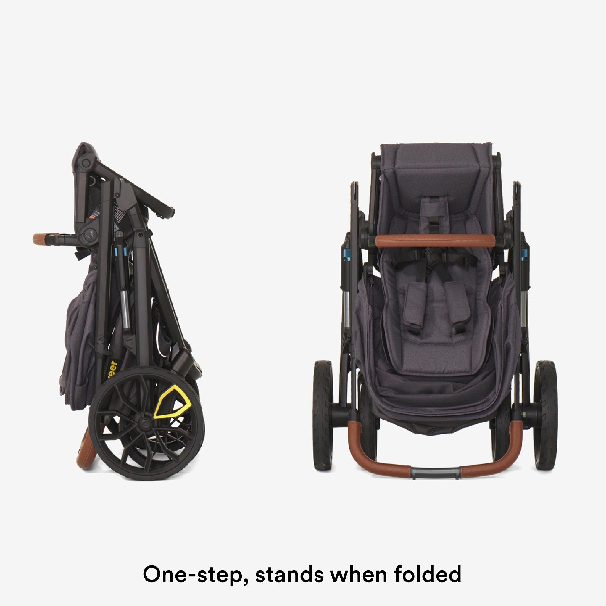 Veer Switch&Roll Luxe Single-to-Double Stroller Bundle with Leather Kit - Green Jasper