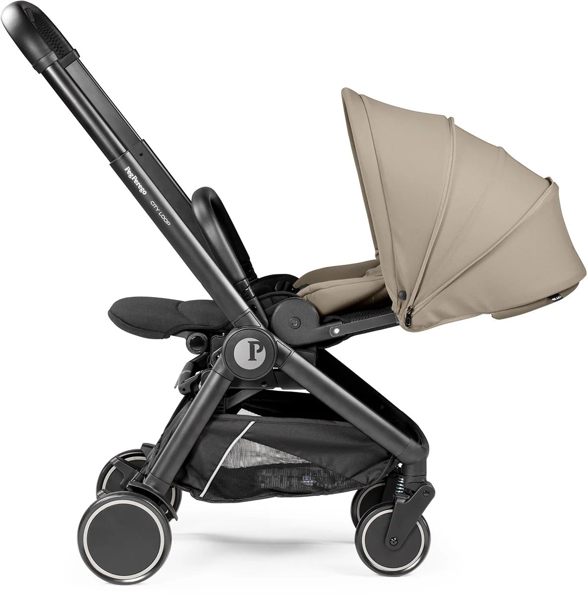Peg Perego City Loop Stroller + Primo Viaggio Urban Mobility Travel System Bundle - Black / True Black / True Black
