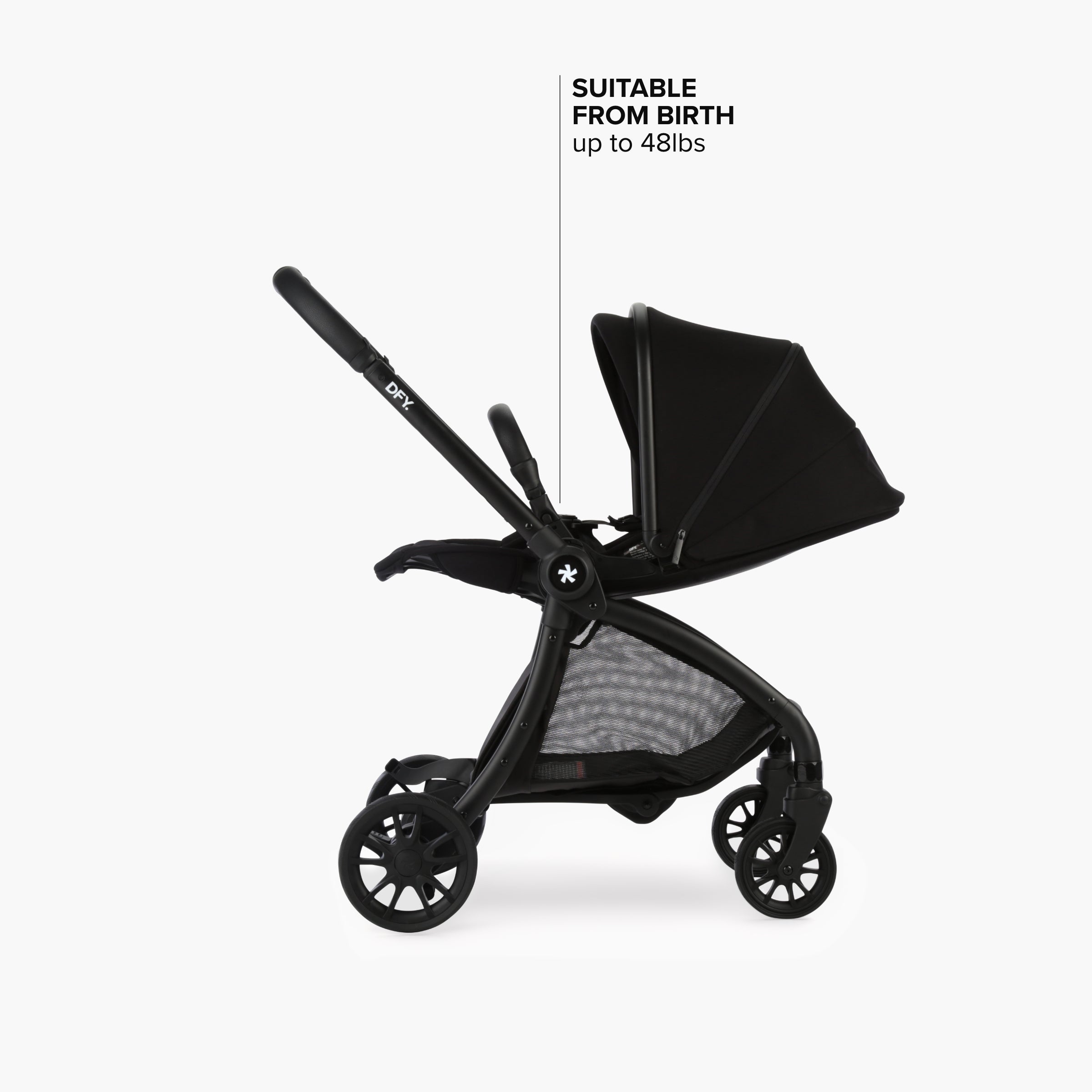 DFY. R1 Stroller -  Matte Black / Black