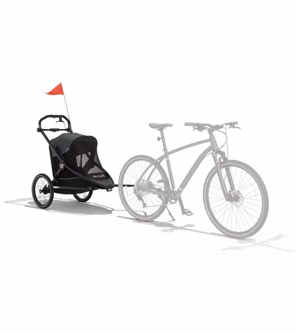 Baby Jogger City Prix Jogger + Bike Trailer + Weather Shield Bundle - Ambition Black