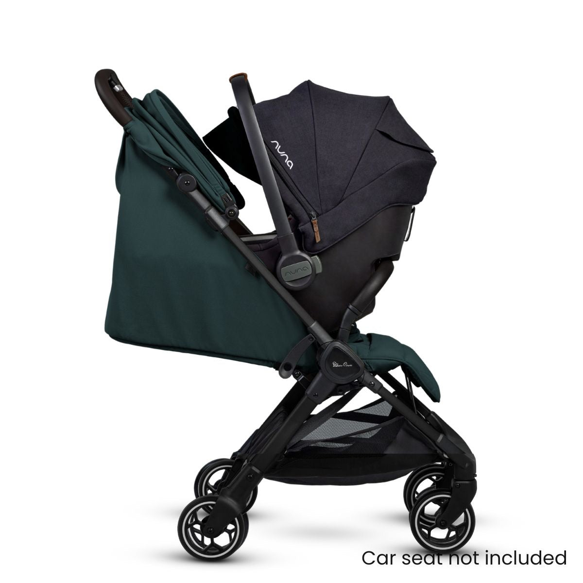 Silver Cross Clic Compact Stroller + Nuna PIPA RX Travel System Bundle - Conifer / Caviar