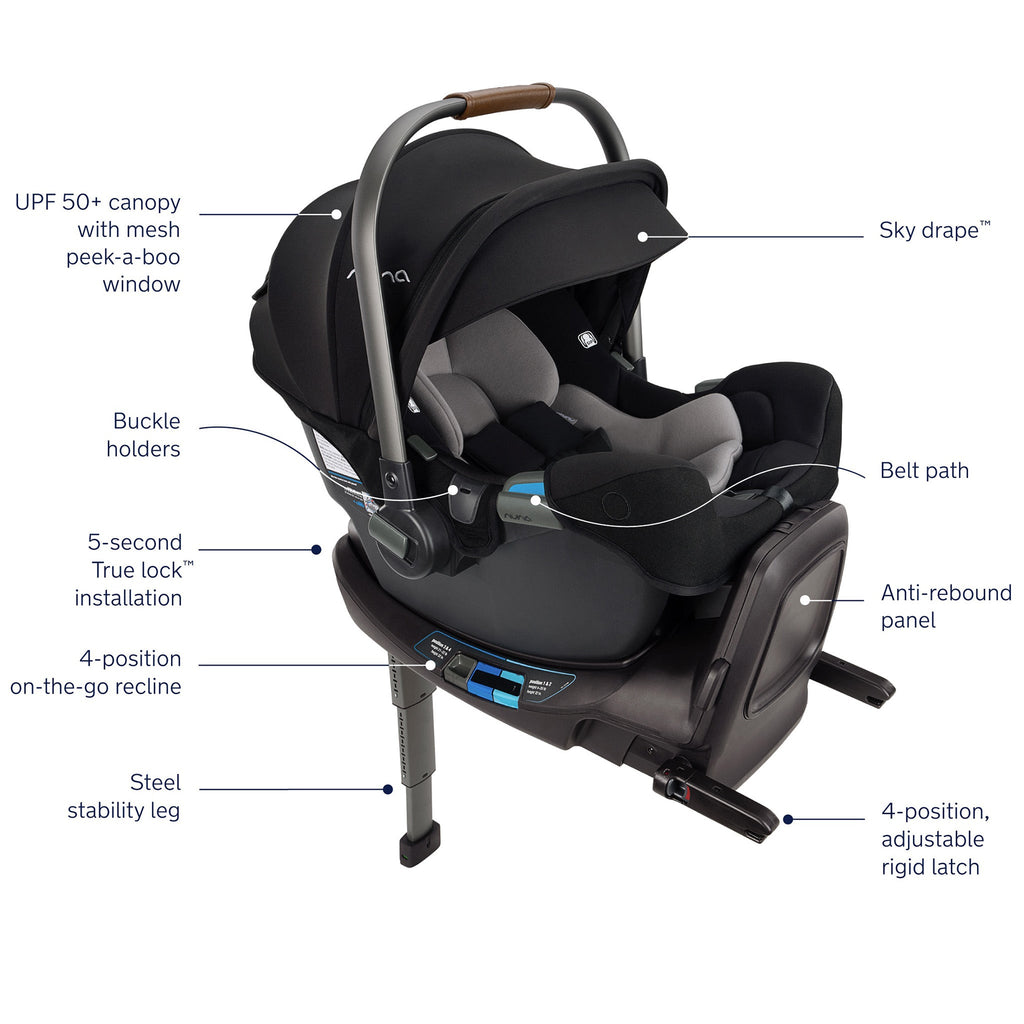 Silver Cross Clic Compact Stroller + Nuna PIPA RX Travel System Bundle - Conifer / Caviar