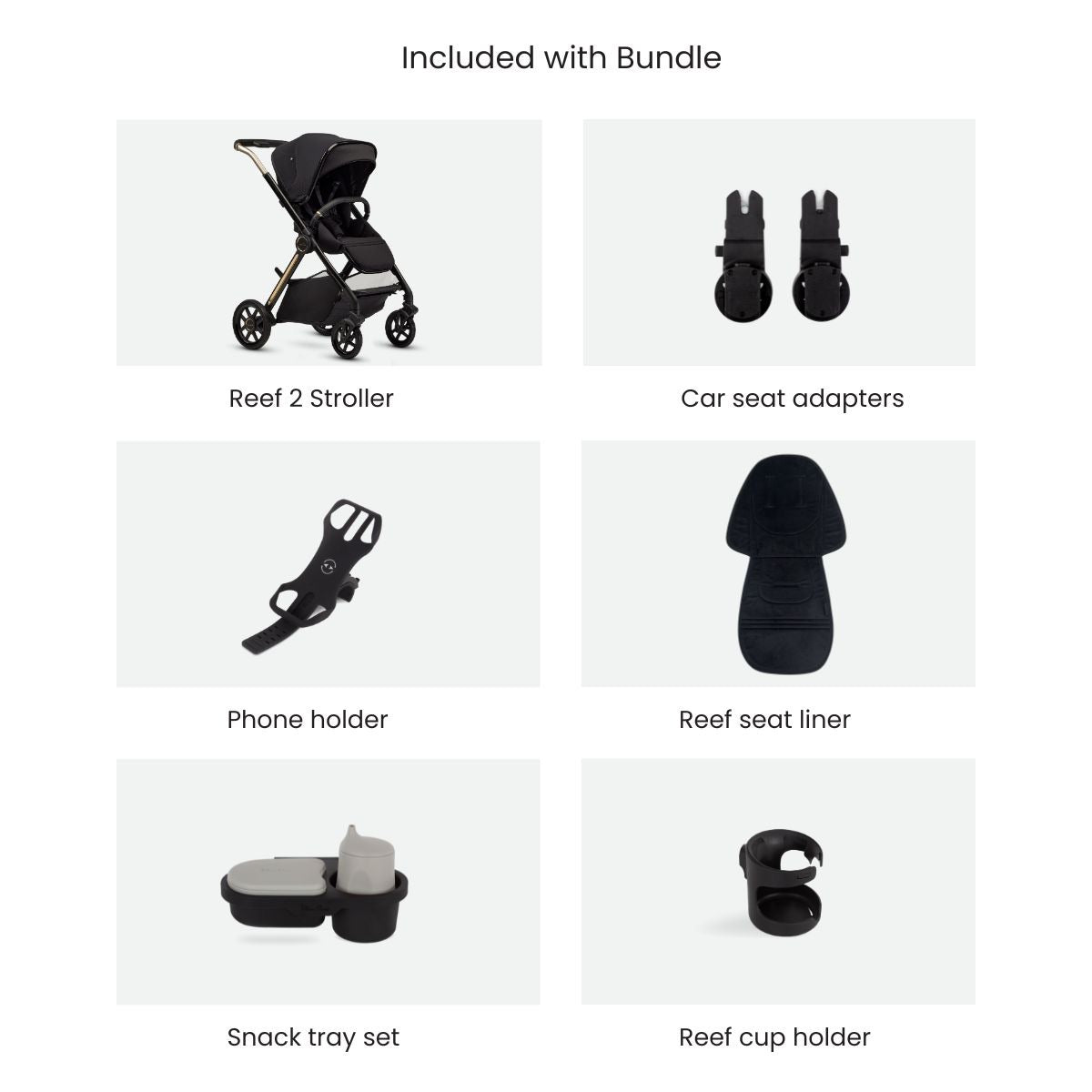 Silver Cross Reef 2 Stroller 2025 + Accessory + Bassinet Bundle - Espresso (Special Edition)