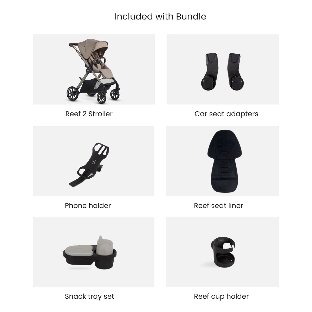 Silver Cross Reef 2 Multi-terrain Modular Stroller 2025 + Accessory Bundle - Frappe