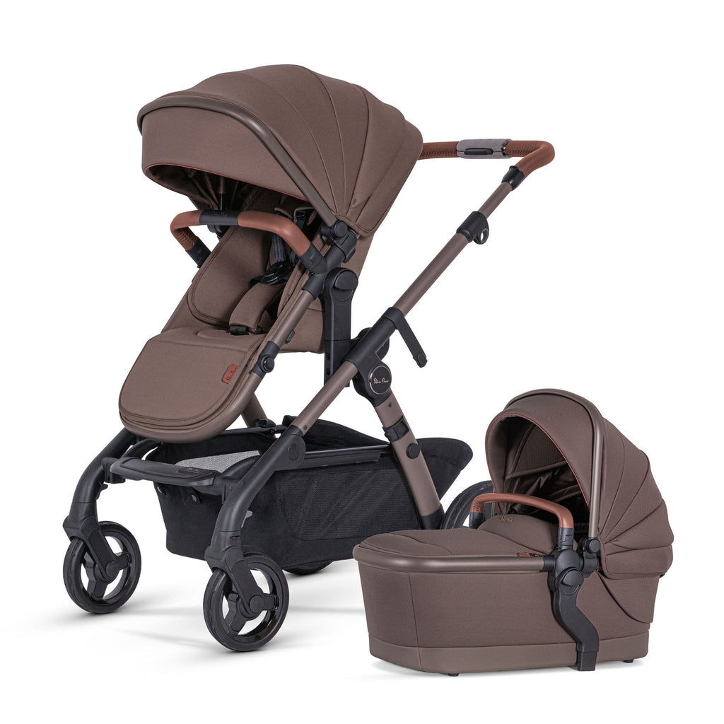Silver Cross Wave 3 Complete Single-to-Double Stroller - Caramel