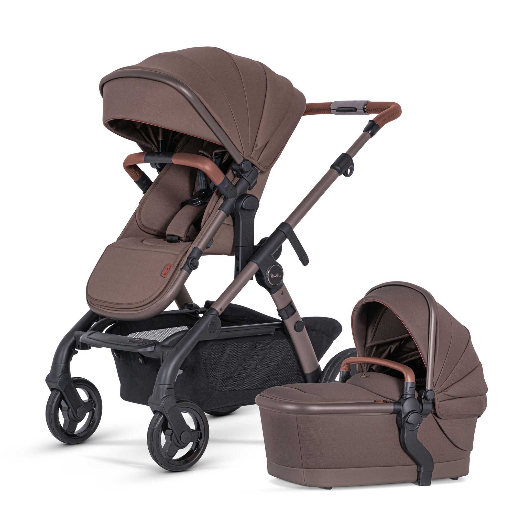 Silver Cross Wave 3 Complete Single-to-Double Stroller - Caramel