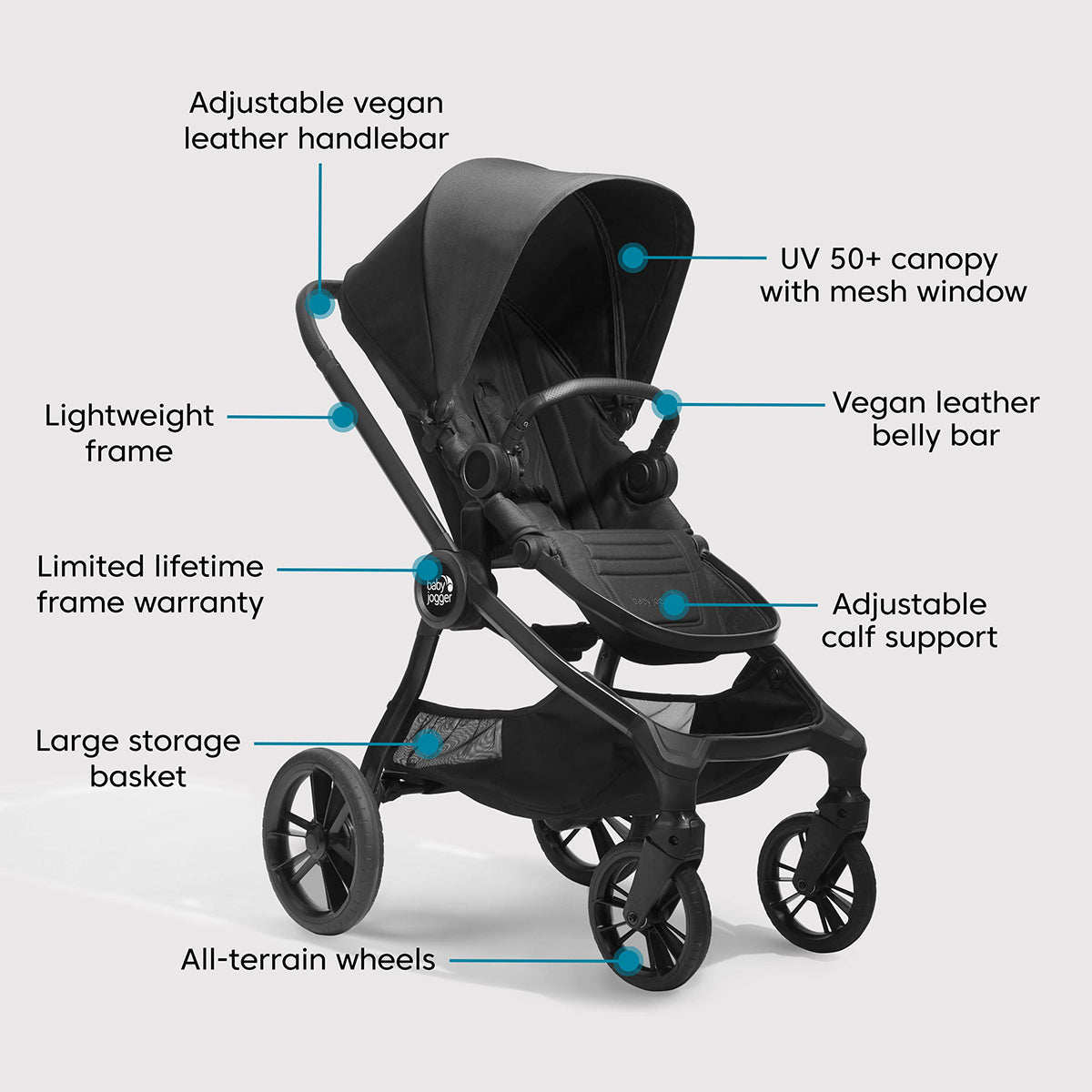 Baby Jogger City Sights Stroller - Rich Black