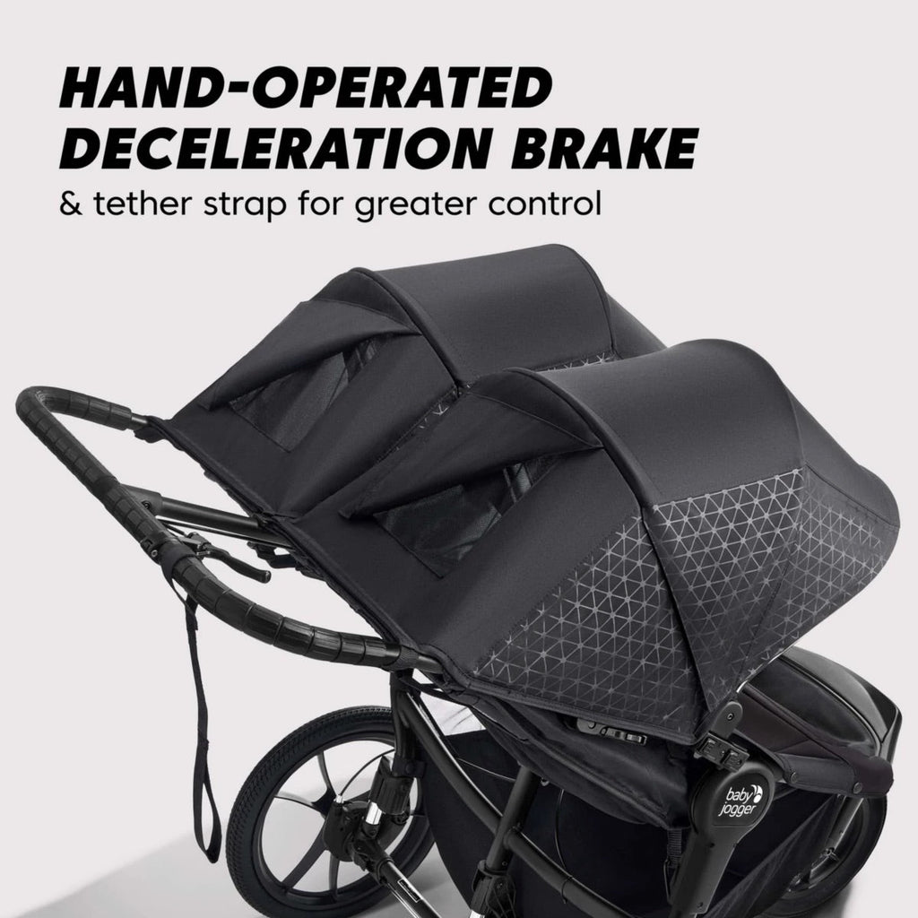 Baby Jogger Summit X3 Double Jogging Stroller - Midnight Black
