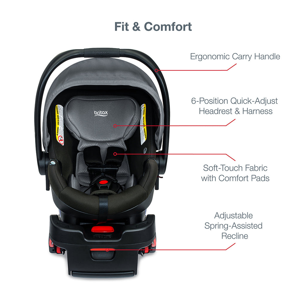 Britax B-Lively & B-Safe Gen2 FlexFit Travel System - Fog (SafeWash)