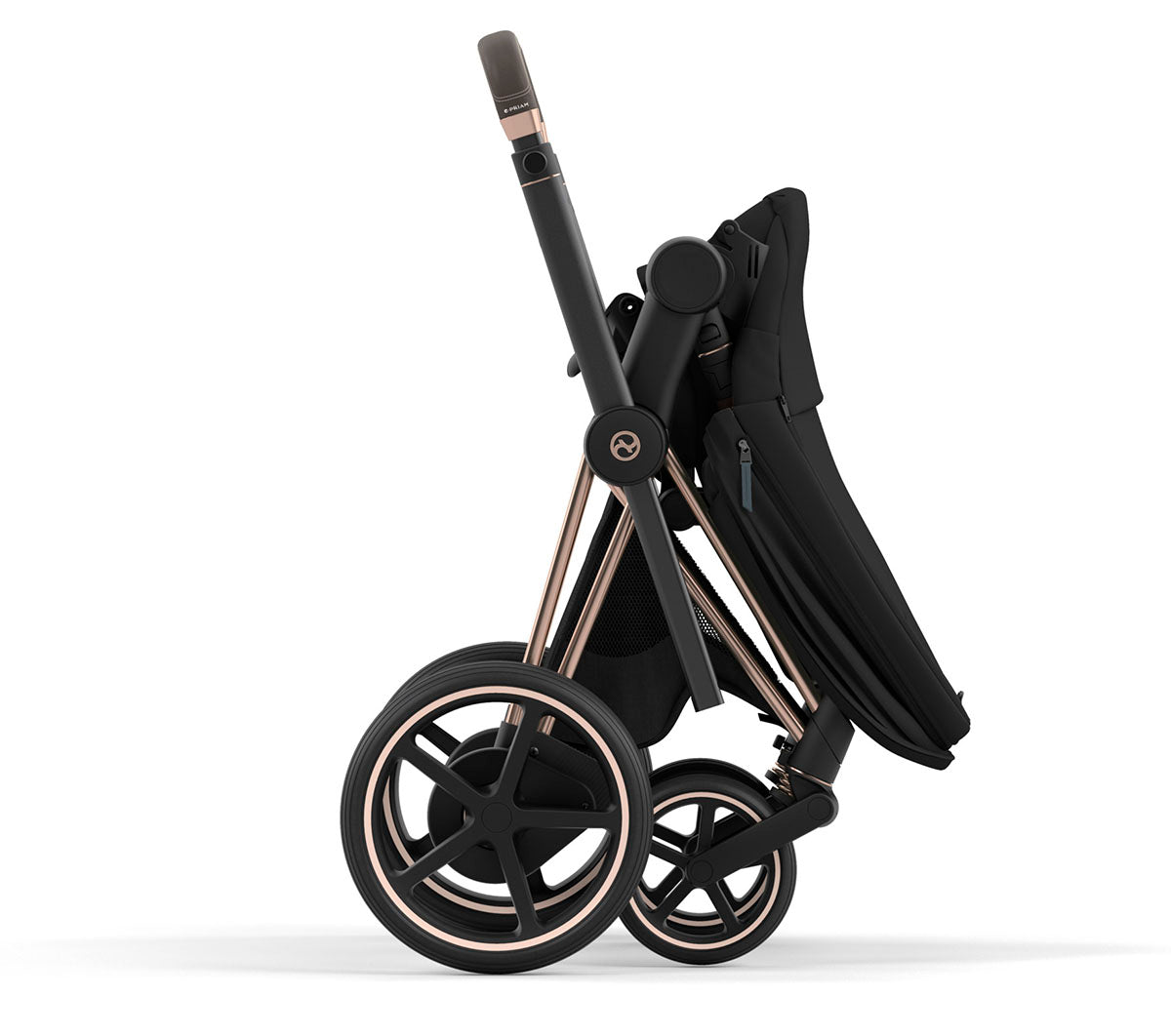 Cybex ePriam 2 Electronic Assist Stroller (One Box) - Rose Gold / Brown / Deep Black