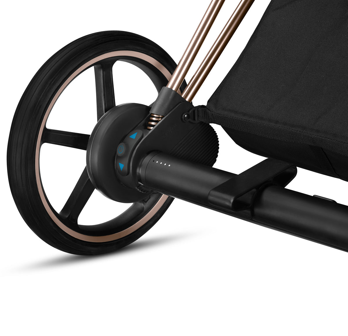 Cybex ePriam Electronic Assist Stroller - Rose Gold/Manhattan Grey