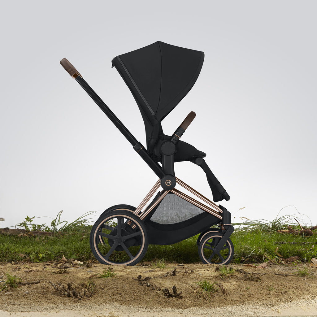 Cybex ePriam Electronic Assist Stroller - Rose Gold/Manhattan Grey