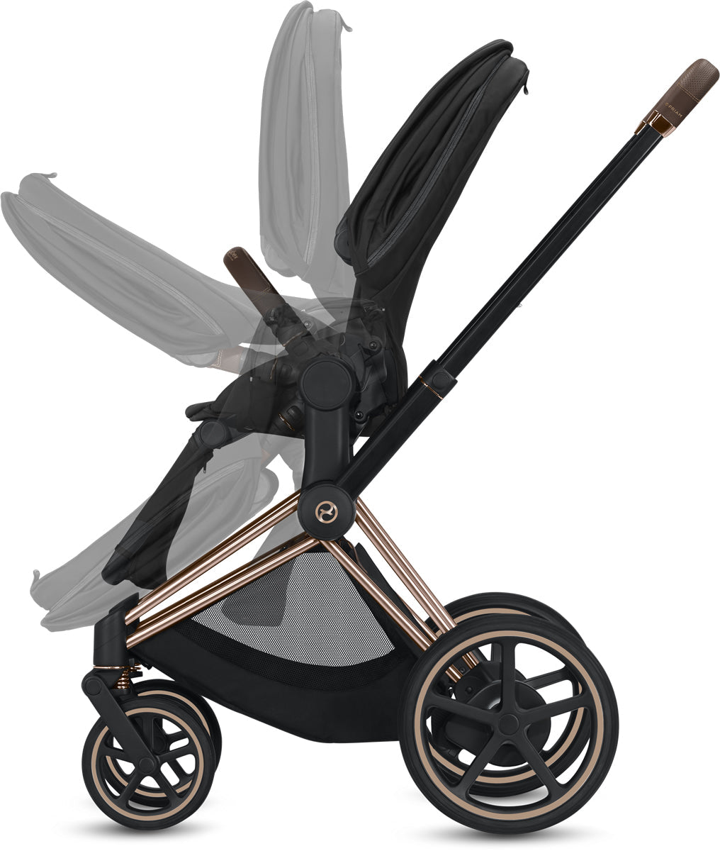 Cybex ePriam Electronic Assist Stroller - Rose Gold/Manhattan Grey