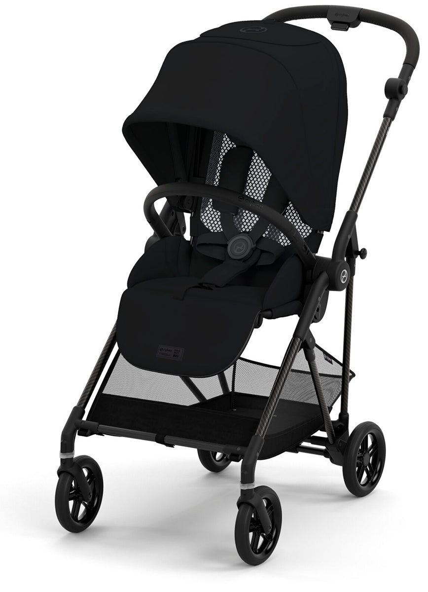 Cybex Melio Carbon 3 Compact Stroller - Moon Black