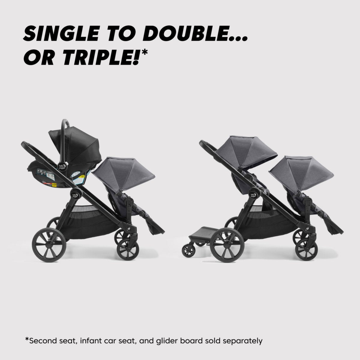 Baby Jogger City Select 2 + City GO Travel System - Radiant Slate