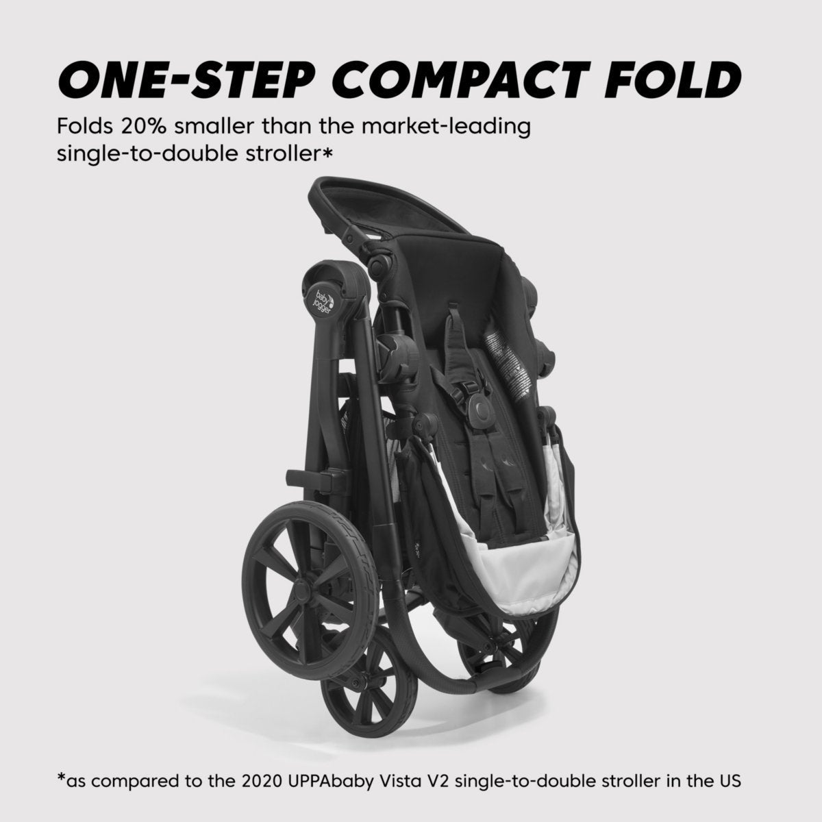 Baby Jogger City Select 2 Single-to-Double Stroller - Eco Collection - Frosted Ivory