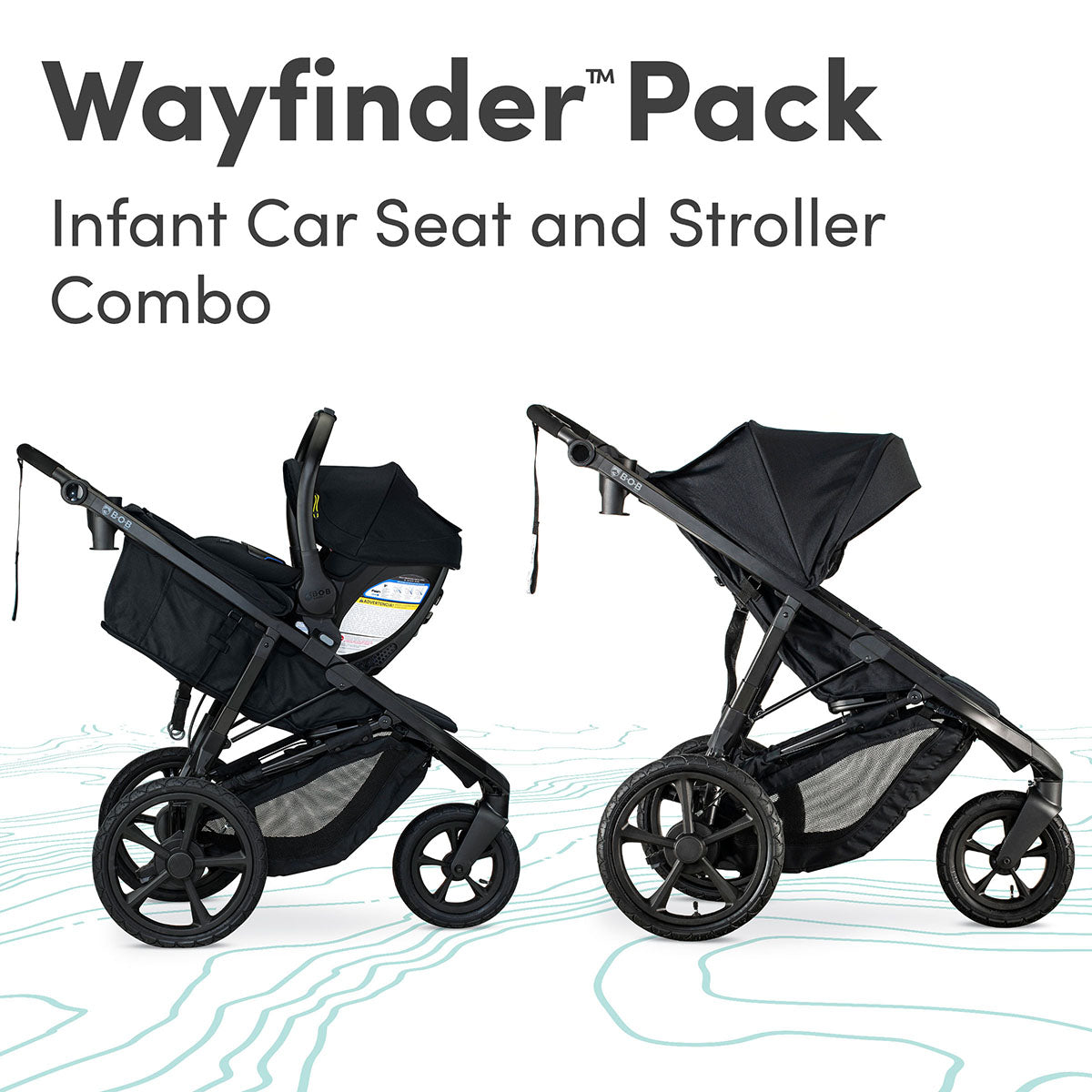 BOB Wayfinder + Champ ClickTight Travel System - Nightfall
