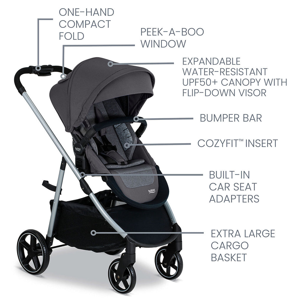Britax Grove Modular Stroller - Pindot Stone