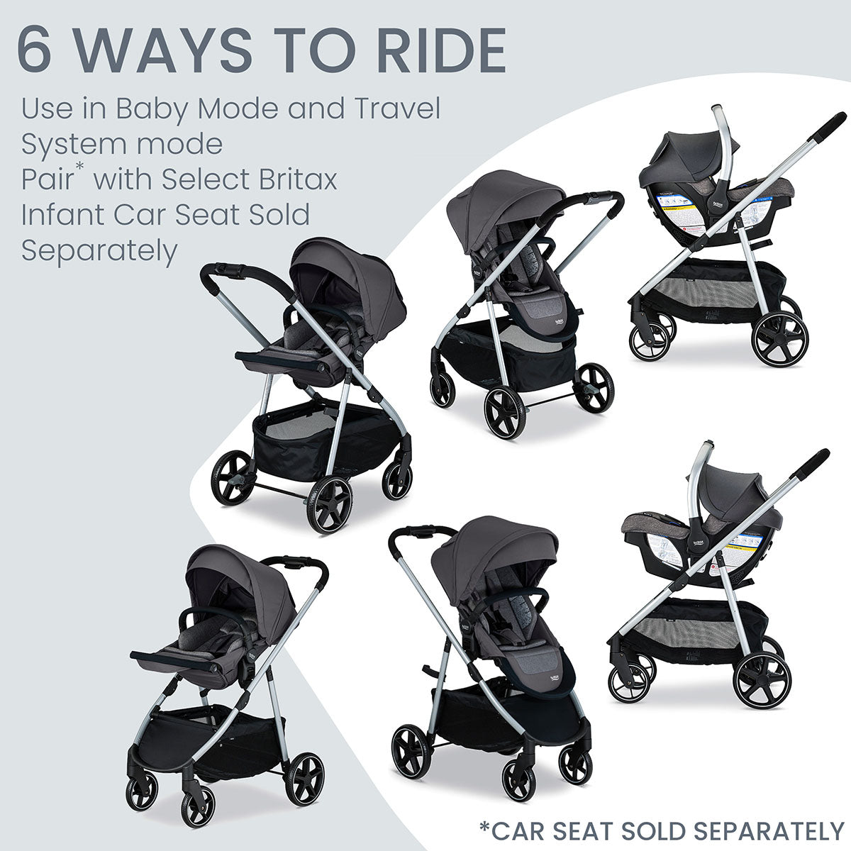 Britax Grove Modular Stroller - Pindot Stone
