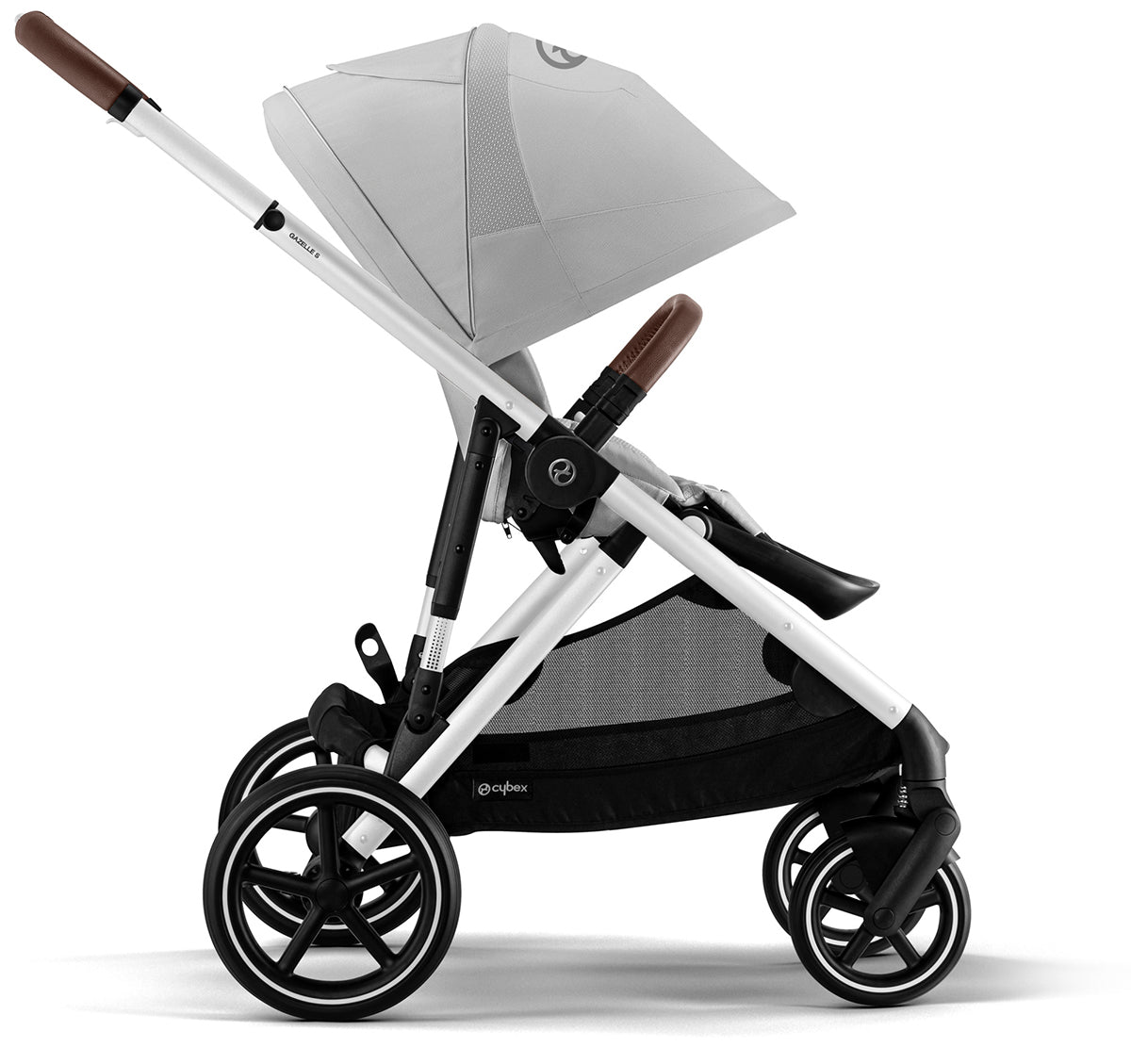 Cybex Gazelle S Single-to-Double Stroller - Silver Frame / Lava Grey
