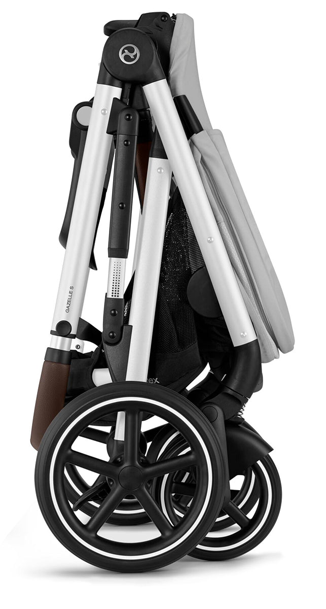 Cybex Gazelle S Single-to-Double Stroller - Silver Frame / Lava Grey