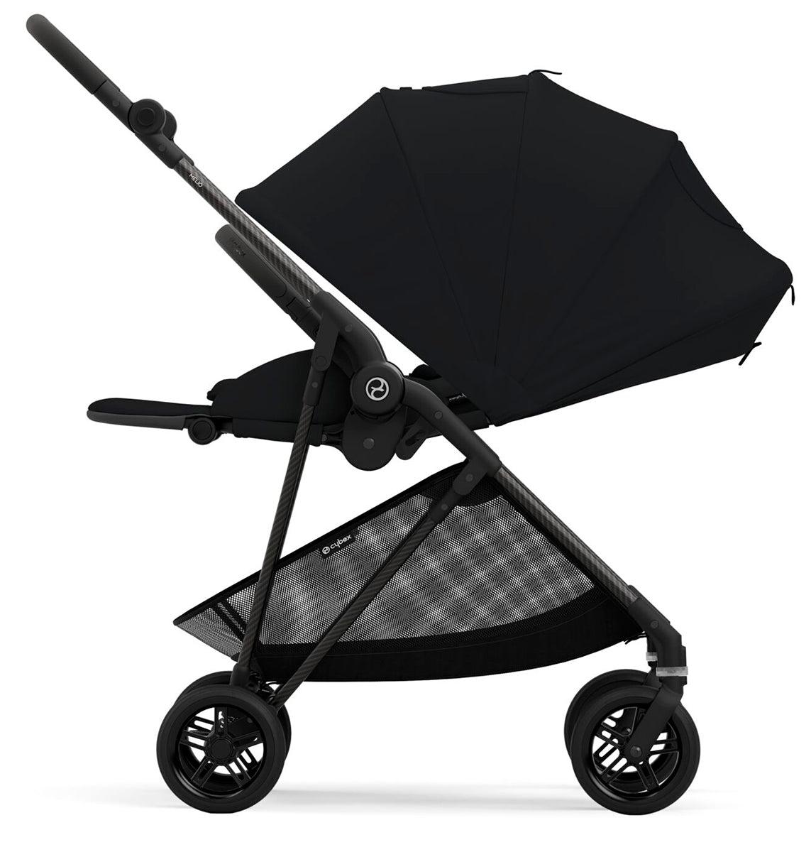 Cybex Melio Carbon 3 Compact Stroller - Moon Black