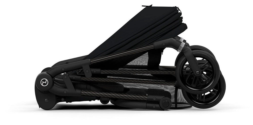 Cybex Melio Carbon 3 Compact Stroller - Moon Black