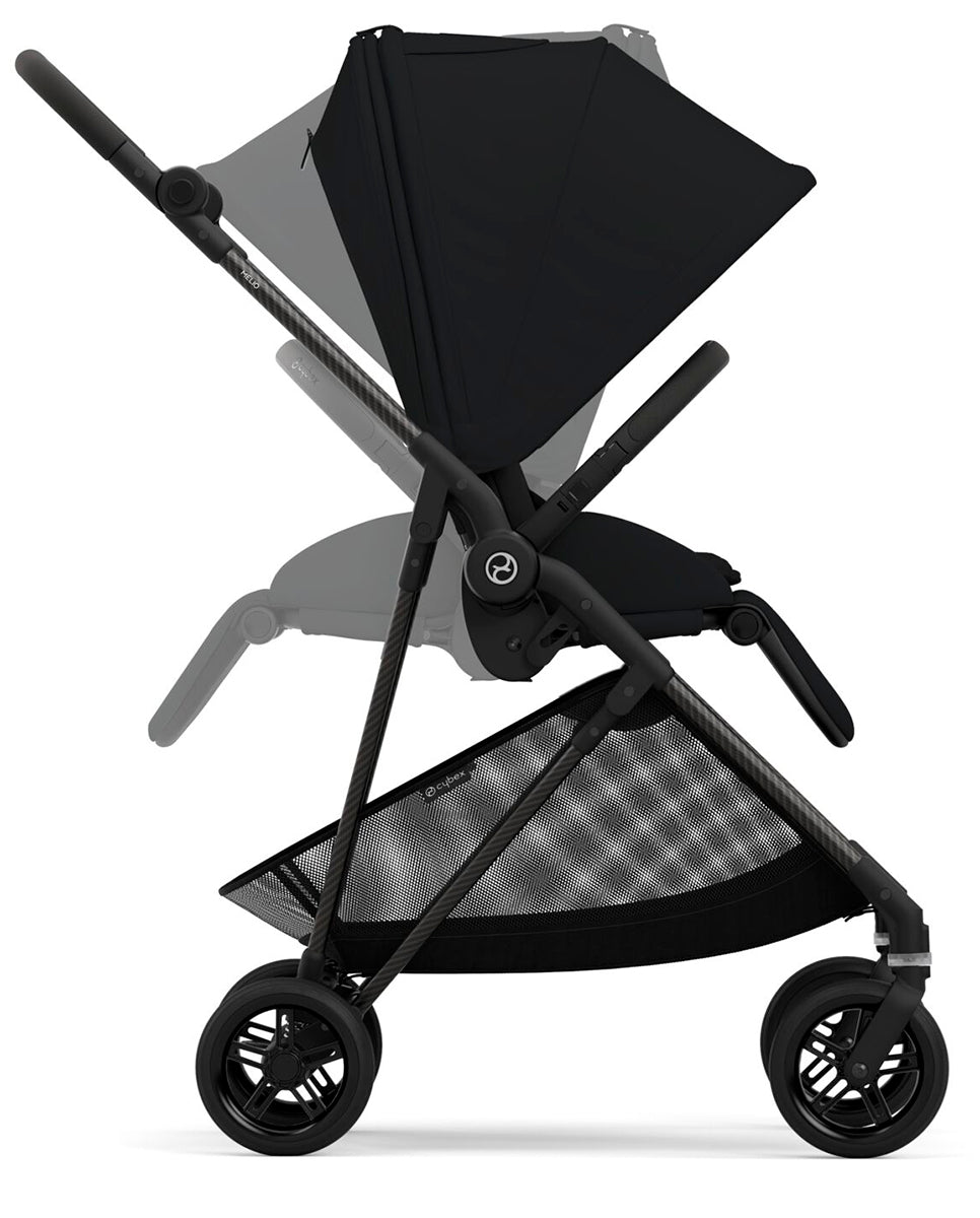 Cybex Melio Carbon 3 Compact Stroller - Moon Black