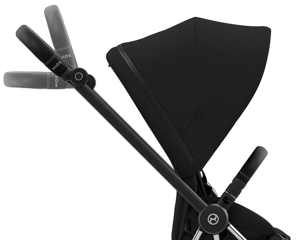 Cybex Mios 3 Stroller (One Box) - Chrome / Black / Deep Black