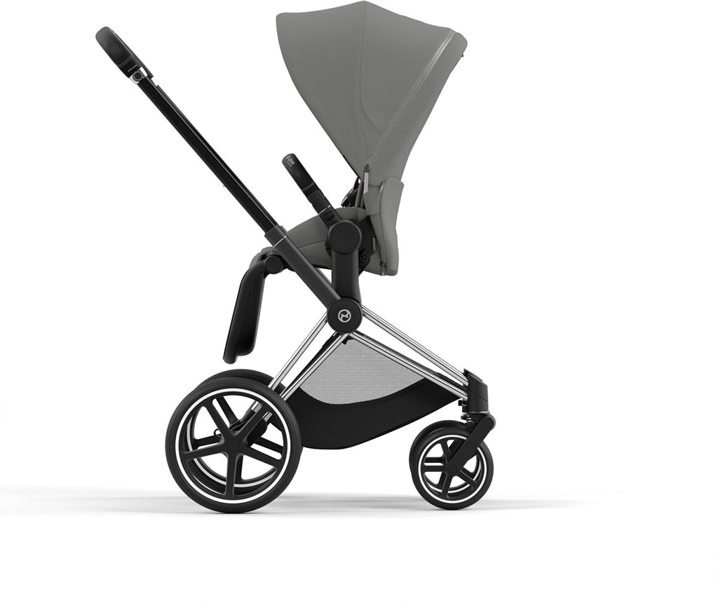 Cybex Priam 4 Stroller (One Box) - Chrome / Black / Soho Grey