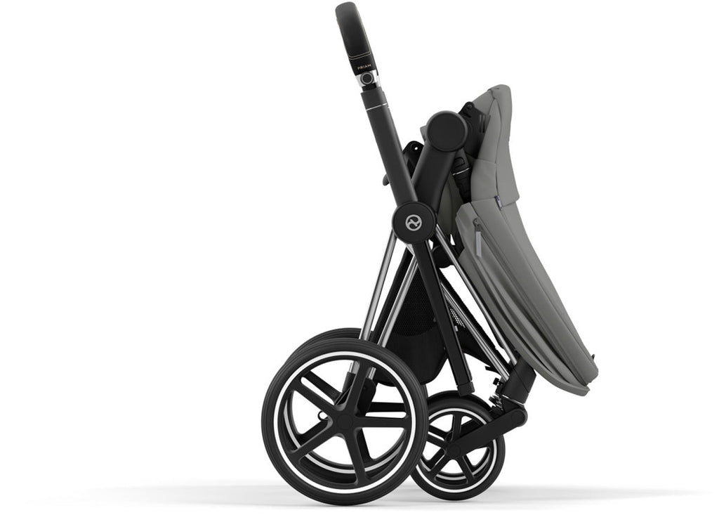 Cybex Priam 4 Stroller (One Box) - Chrome / Black / Soho Grey