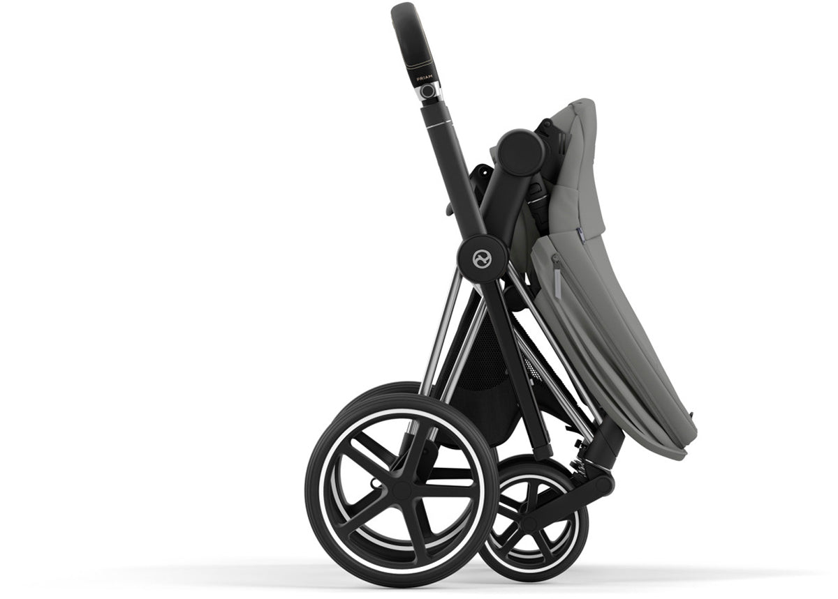 Cybex Priam 4 Stroller (One Box) - Chrome / Black / Soho Grey