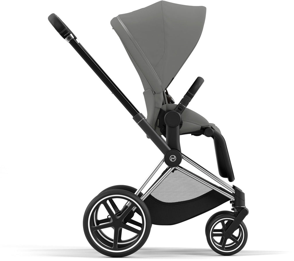 Cybex Priam 4 Stroller (One Box) - Chrome / Black / Soho Grey