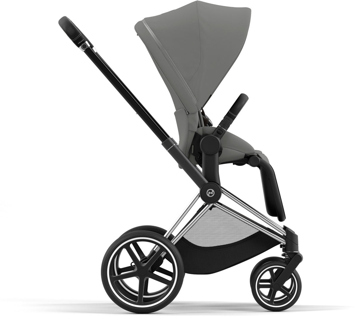 Cybex Priam 4 Stroller (One Box) - Chrome / Black / Soho Grey