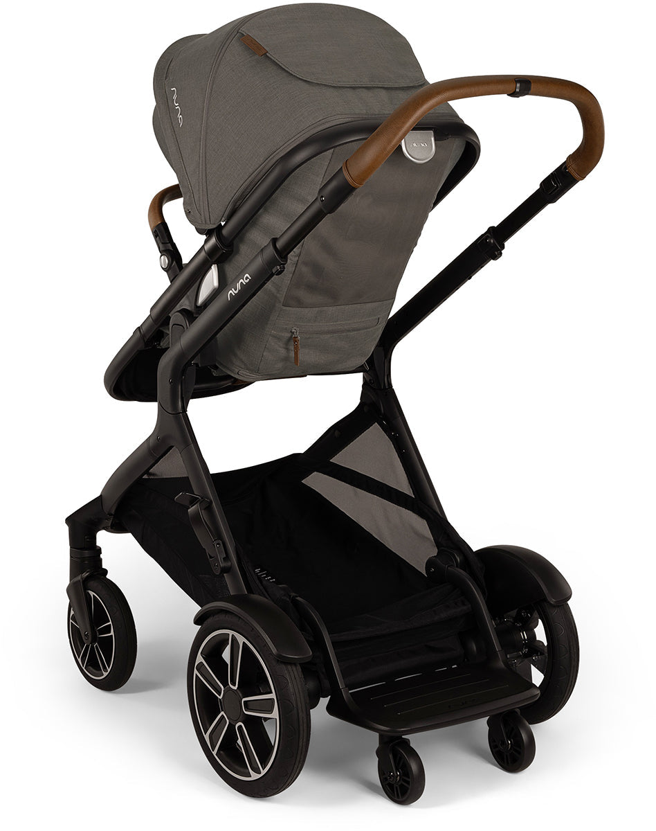 Nuna DEMI Next Stroller with Rider Board + DEMI Next Bassinet with Stand Bundle - Granite