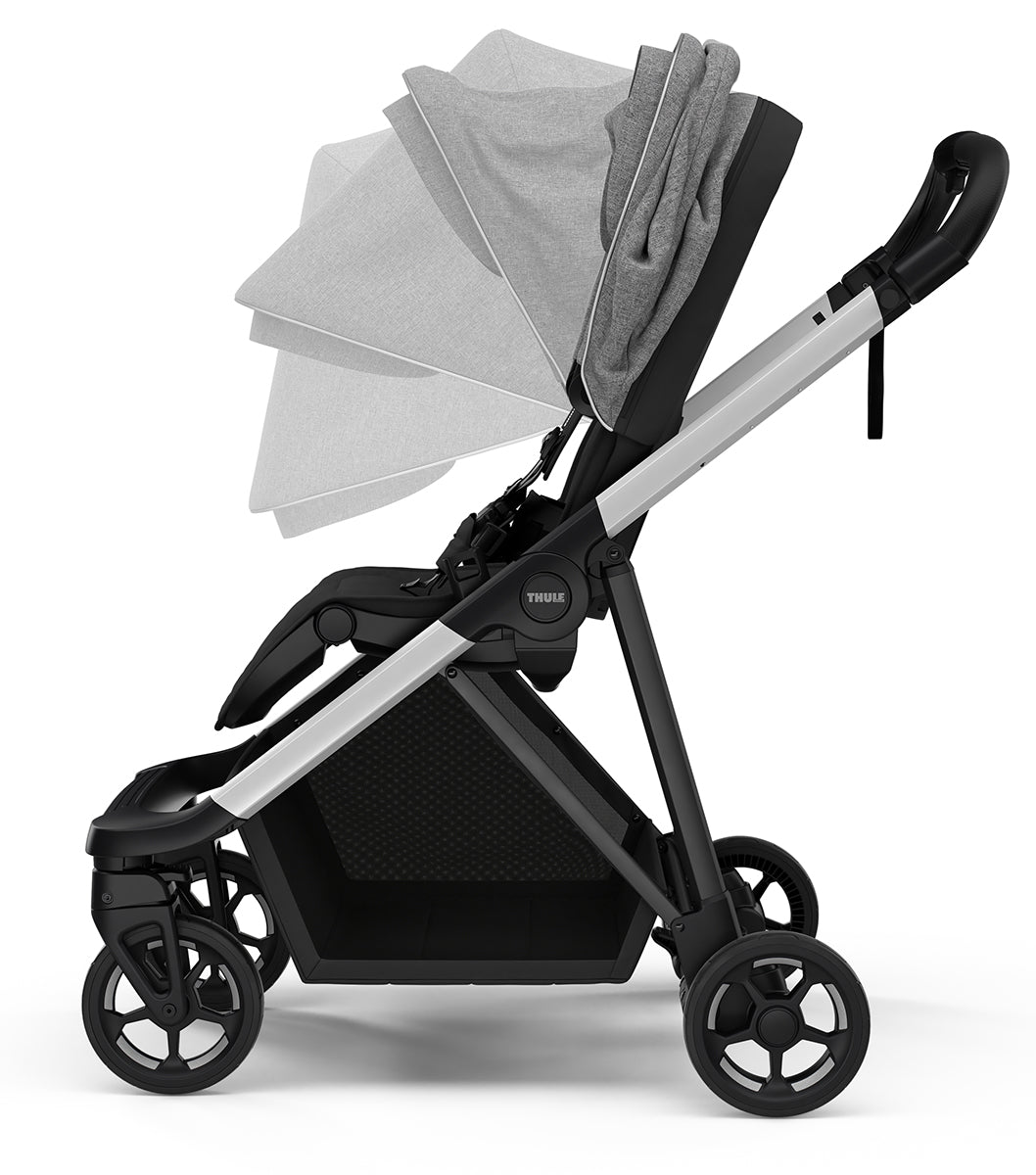 Thule Shine Stroller + Bassinet Bundle - Grey Melange / Black