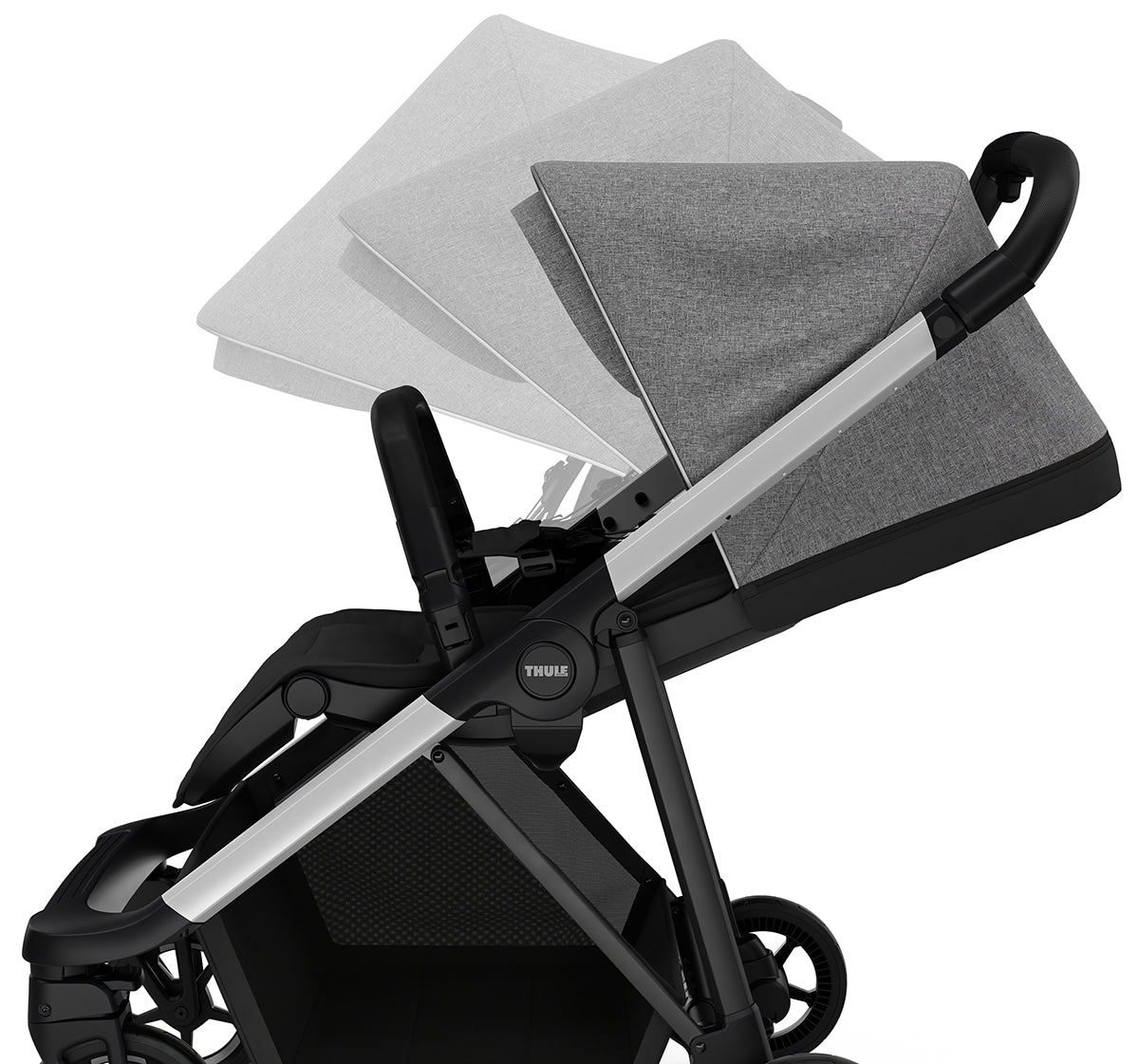 Thule Shine Stroller + Bassinet Bundle - Grey Melange / Black