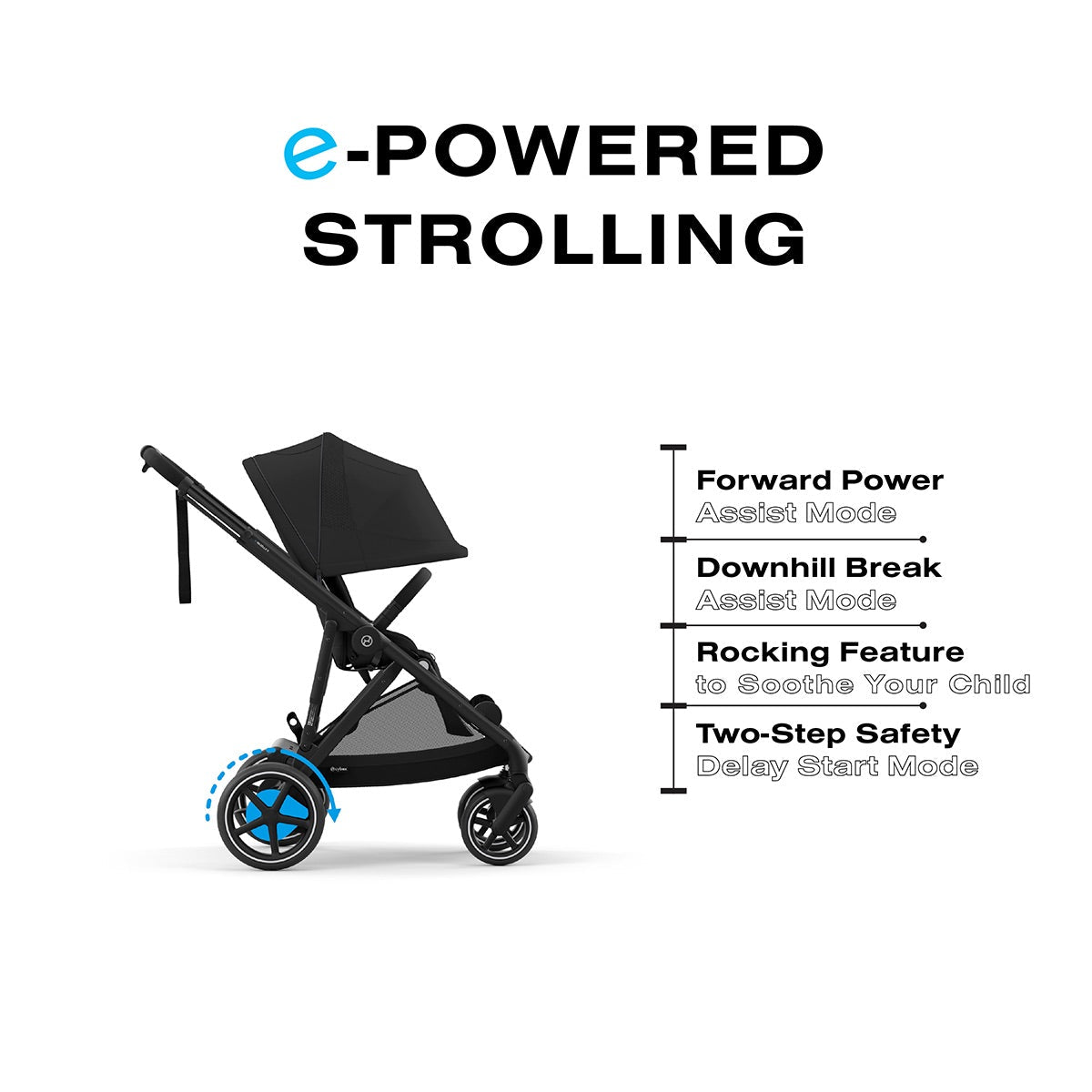 Cybex eGazelle S Double Stroller + Cloud G Lux SensorSafe Twin Travel System Bundle - Black Frame / Moon Black / Moon Black