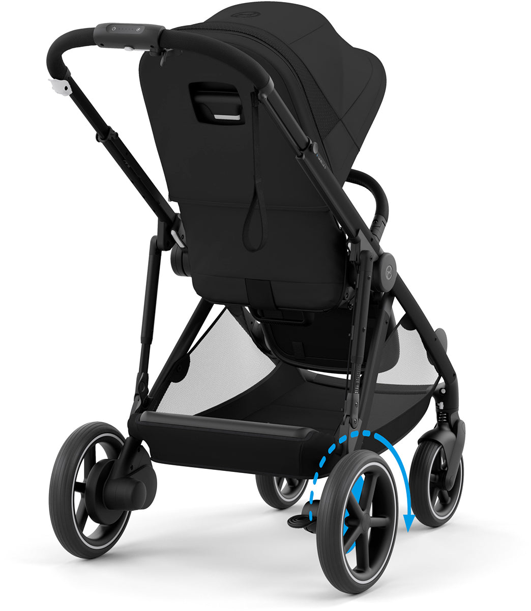 Cybex eGazelle S Electronic Assist Stroller - Black Frame / Moon Black