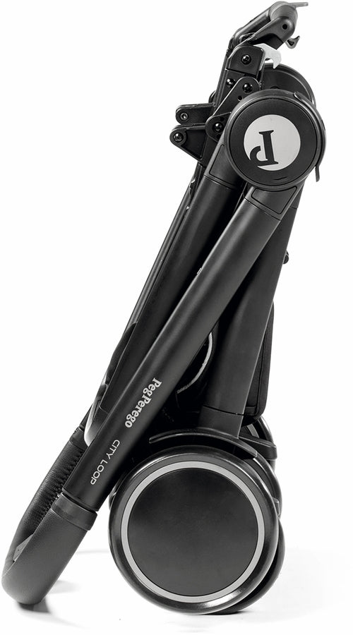 Peg Perego City Loop Chassis + Primo Viaggio Lounge Infant Car Seat Bundle - Black / True Black