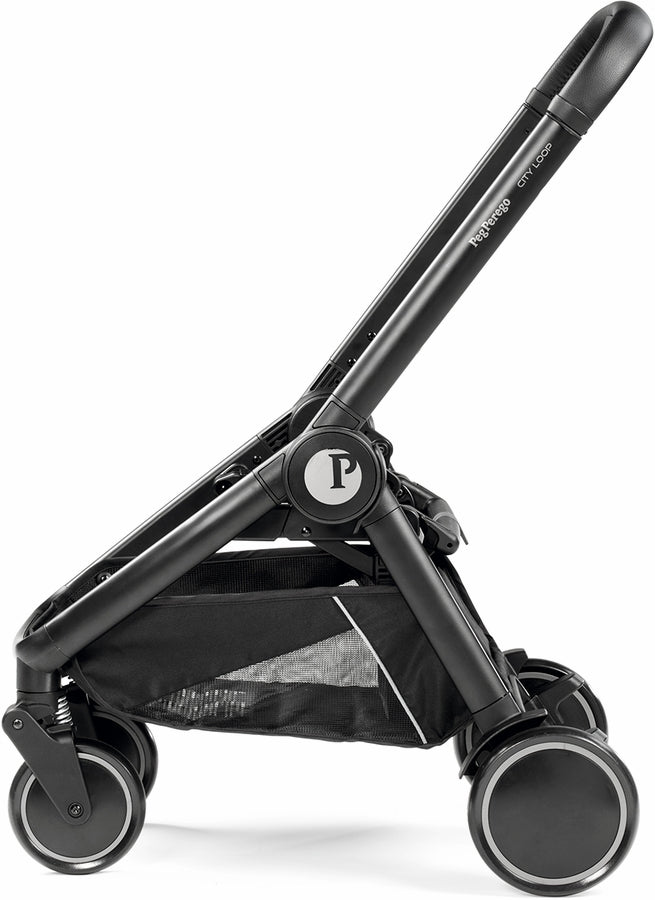 Peg Perego City Loop Chassis + Primo Viaggio Lounge Infant Car Seat Bundle - Black / True Black