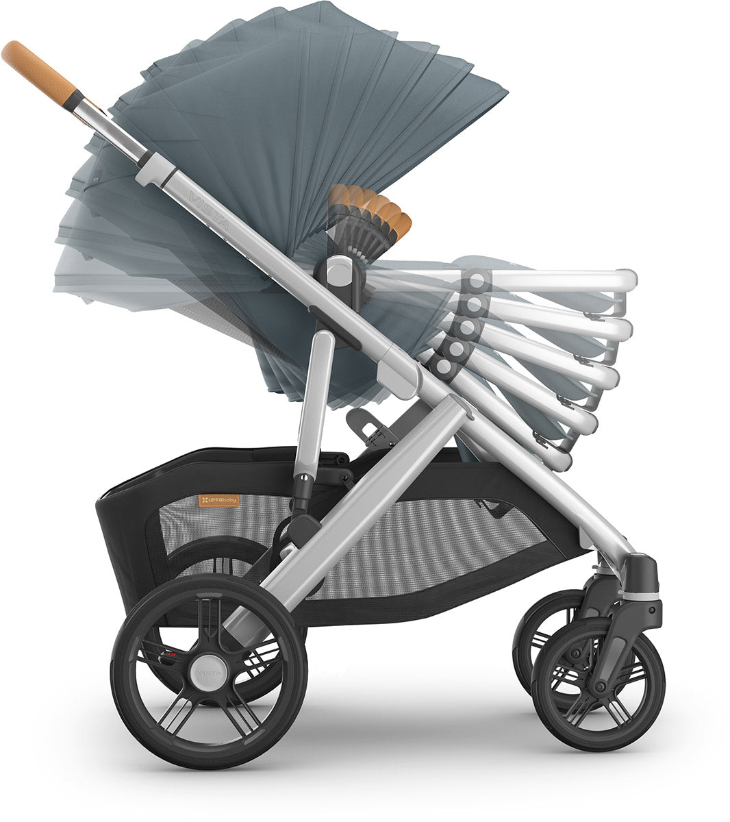 UPPAbaby Vista V3 Single-to-Double Stroller + PiggyBack Ride-Along Bundle - Callum