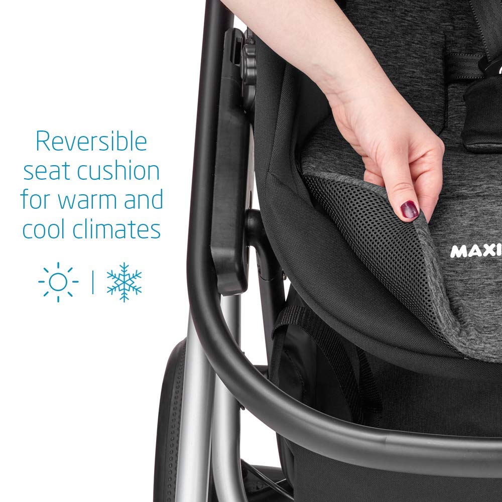Maxi-Cosi Lila Single-to-Double Stroller - Nomad Black