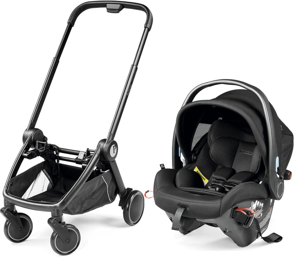 Peg Perego City Loop Chassis + Primo Viaggio Urban Mobility Infant Car Seat Bundle - Black / True Black