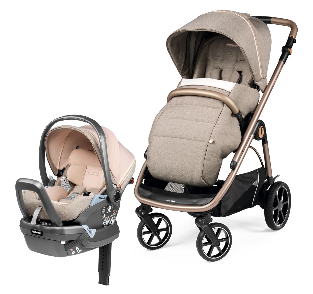 Peg Perego Veloce + Primo Viaggio Lounge Travel System Bundle - Mon Amour